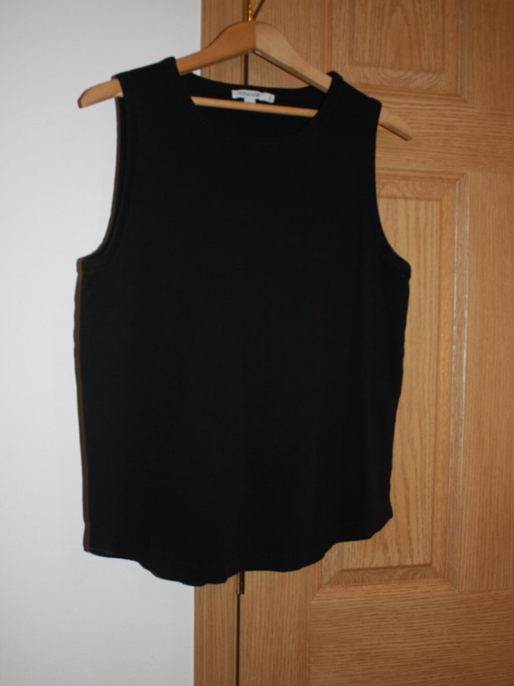 Women's Black Cotton Ribbed Tank Top by Chico's size 3 XL